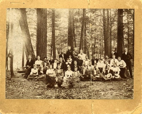 Gathering at Glenmere Lake, 1893. chs-008275